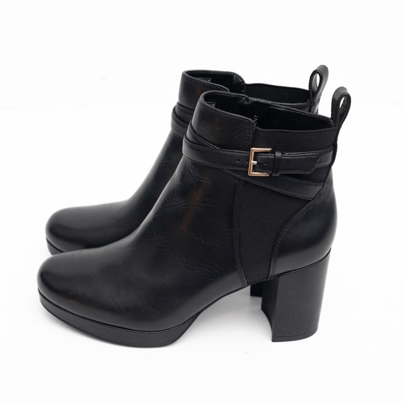 Vionic Black Leather Nalla Boots Size 7 - Picture 2 of 10